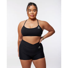 Load image into Gallery viewer, Black String Strap Sports Bra