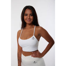 Load image into Gallery viewer, White String Strap Sports Bra