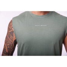 Load image into Gallery viewer, Army Green Muscle Tank
