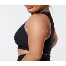 Load image into Gallery viewer, Black Ribbed Sports Bra
