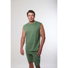 Load image into Gallery viewer, Army Green Muscle Tank
