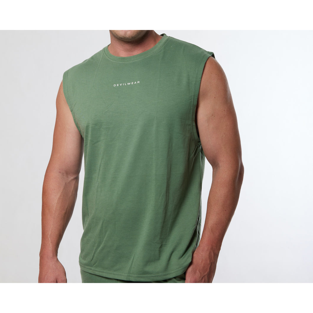 Army Green Muscle Tank