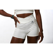 Load image into Gallery viewer, White Ribbed Bike Shorts (V-Cut)
